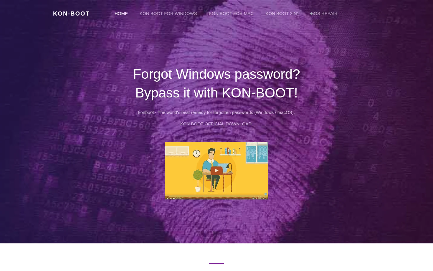 KON-BOOT 页面快照